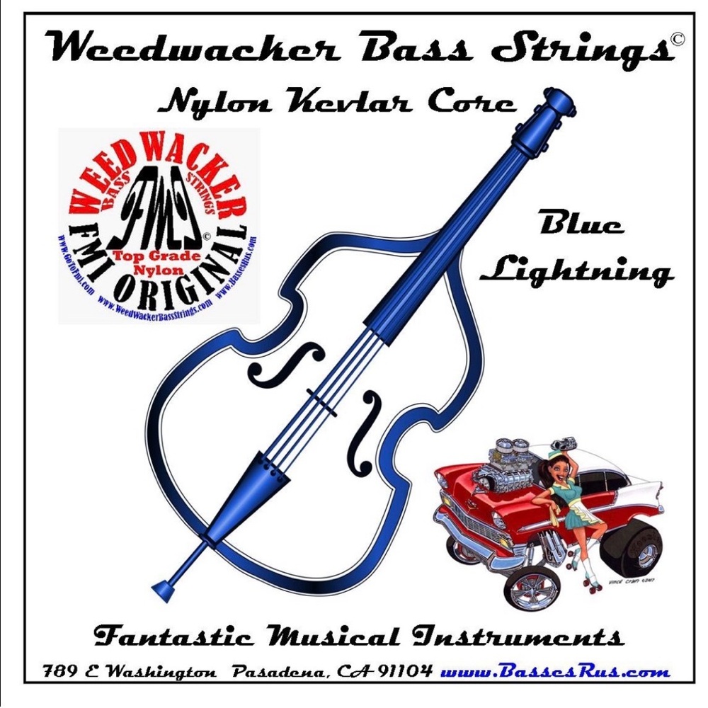Weedwacker Upright Bass Nylon Strings, RED